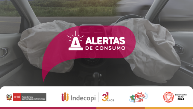 Seguridad vial: el Indecopi recuerda que está vigente la alerta de bolsas de aire defectuosas de la marca Takata
