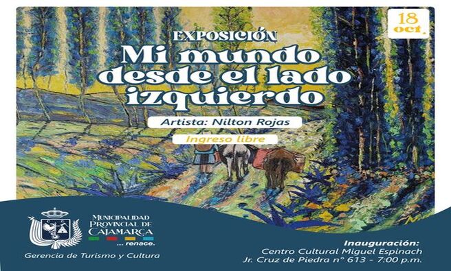 π
Fecha: 18 de octubre
π Lugar: Centro Cultural Miguel Espinach
π Hora: 7:00 p.m. Β‘No te lo pierdas!
π€πππππππ ππππ
π #Cajamarca #artelocal
πͺ Β‘Con Joaquin Ramirez, Cajamarca Renace!