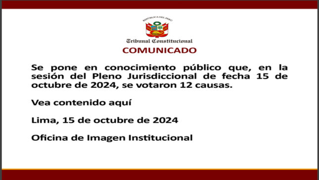 Comunicado