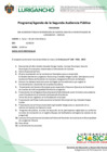 Vista preliminar de documento Programa/Agenda de la Segunda Audiencia Pública