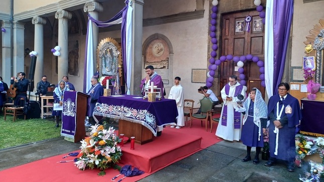Celebración eucarística en Florencia en homenaje al Señor de los Milagros