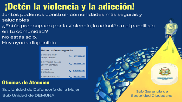 imagen Detén la violencia y la adicción