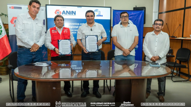 Convenio entre la Autoridad Nacional de Infraestructura y el Gobierno Regional de Piura