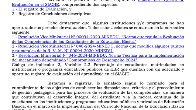 Comunicado N° 062-2024-AGP-UGEL