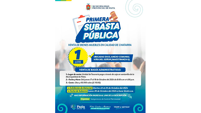 Primera subasta pública 2024