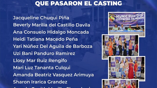 Candidatas oficiales para nuestra SEÑORA BELEN 2024