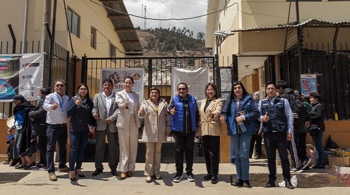 Acto de nombramiento de la nueva directora del hospital Leoncio Prado de Huamachuco