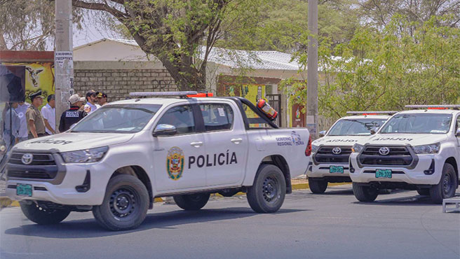 Paita recibe cinco patrulleros para combatir la inseguridad ciudadana.