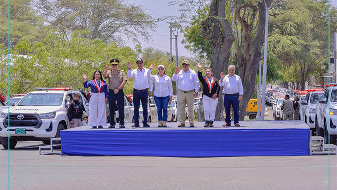 Paita recibe cinco patrulleros para combatir la inseguridad ciudadana.