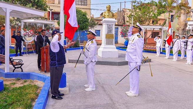 Alcalde participa de ceremonia en conmemoración de los 145 AÑOS DEL COMBATE DE ANGAMOS
