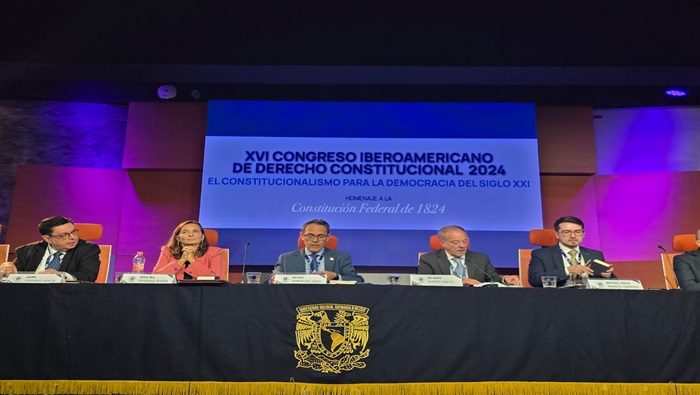 Vicepresidente del TC Helder Domínguez Haro expuso en el XVI Congreso Iberoamericano de Derecho Constitucional 2024 en México