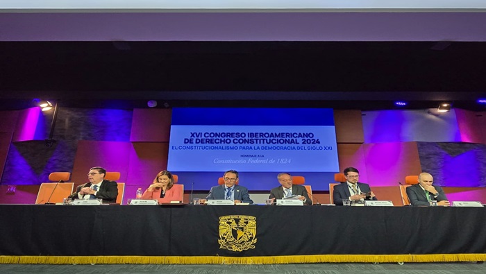 Vicepresidente del TC Helder Domínguez Haro expuso en el XVI Congreso Iberoamericano de Derecho Constitucional 2024 en México