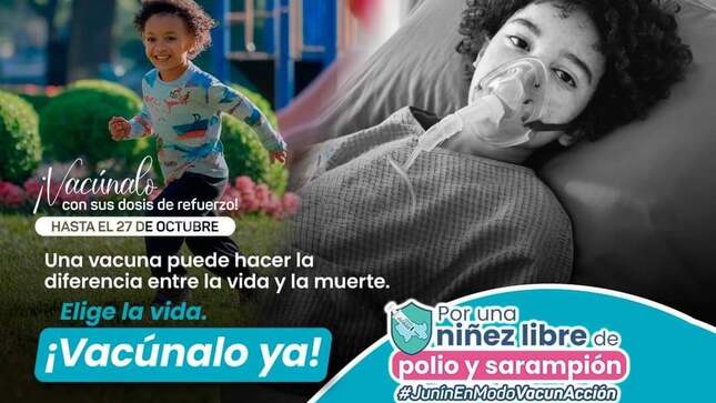 Comunicado con un niño en un hospital al costado. 