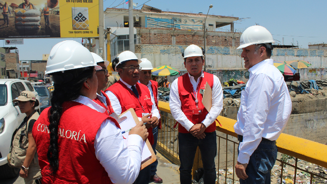 Contralor general supervisó estado actual de obras paralizadas en Ica