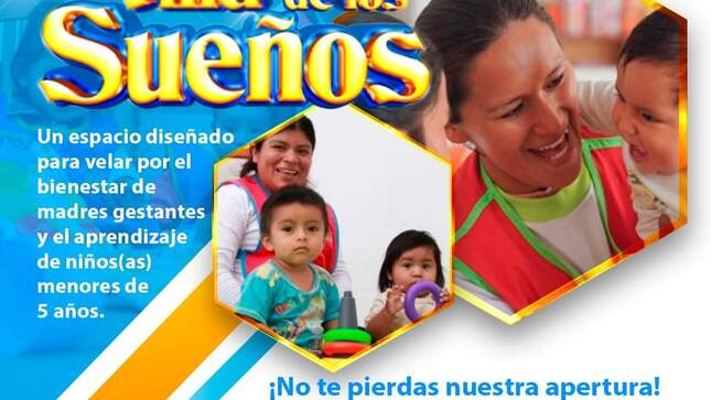 Comunicado con niños y mamás al costado.