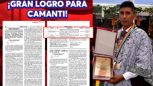 Gran logro para Camanti: Autorizada la transferencia financiera de S/1.5 millones tras ganar el primer lugar en el Concurso Sello Regional "