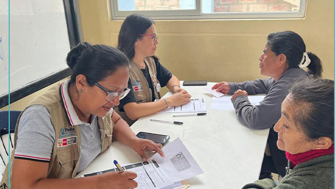Paita continúa con empadronamiento para el adulto mayor.