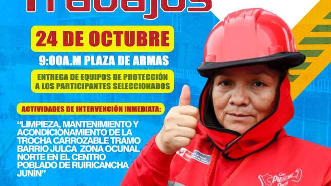 Comunicado con una trabajadora al costado