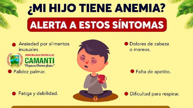 La Municipalidad Distrital de Camanti impulsa la concientización sobre los síntomas y prevención de la anemia