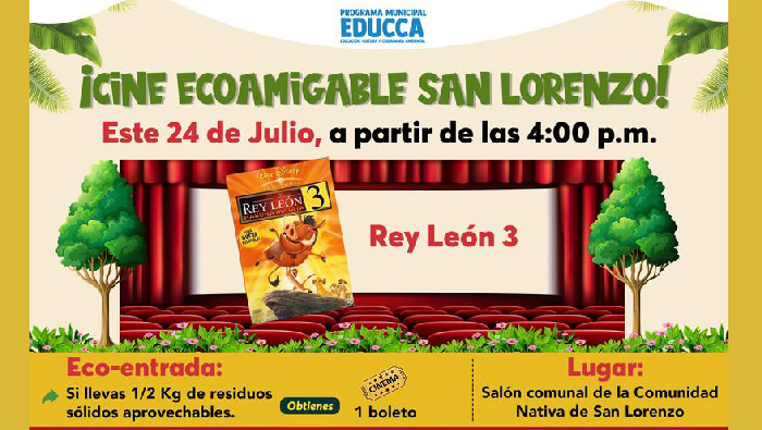 Gran Cine Ecoamigable en la Comunidad Nativa de San Lorenzo