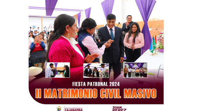 Celebrando el amor II Matrimonio Civil Masivo 2024 en la fiesta patronal