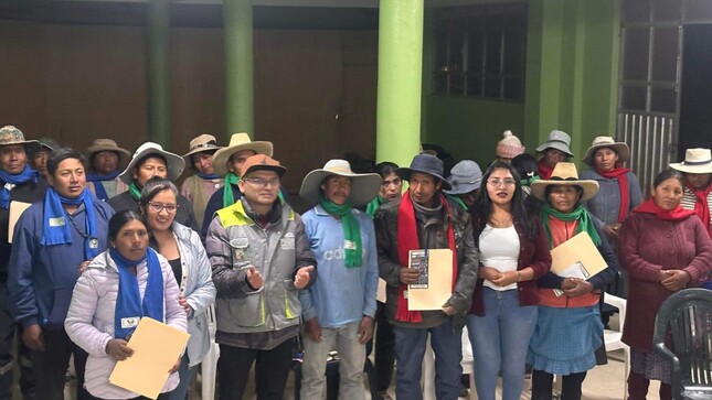 Capacitación a comuneros de Talamolle. 