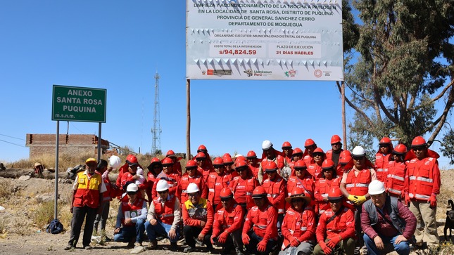 Inicio de la actividad de mantenimiento de Llamkasun Perú en Santa Rosa.