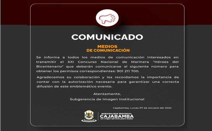 Atención medios de comunicación 