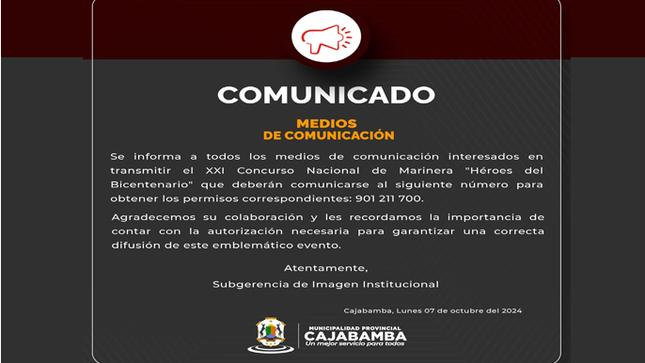 Atención medios de comunicación 