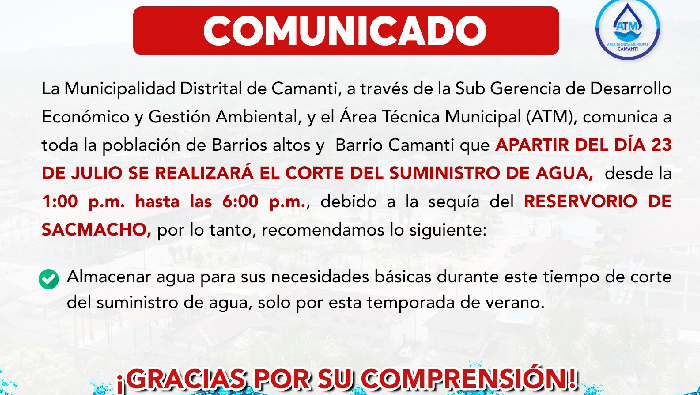 Corte de Suministro de Agua