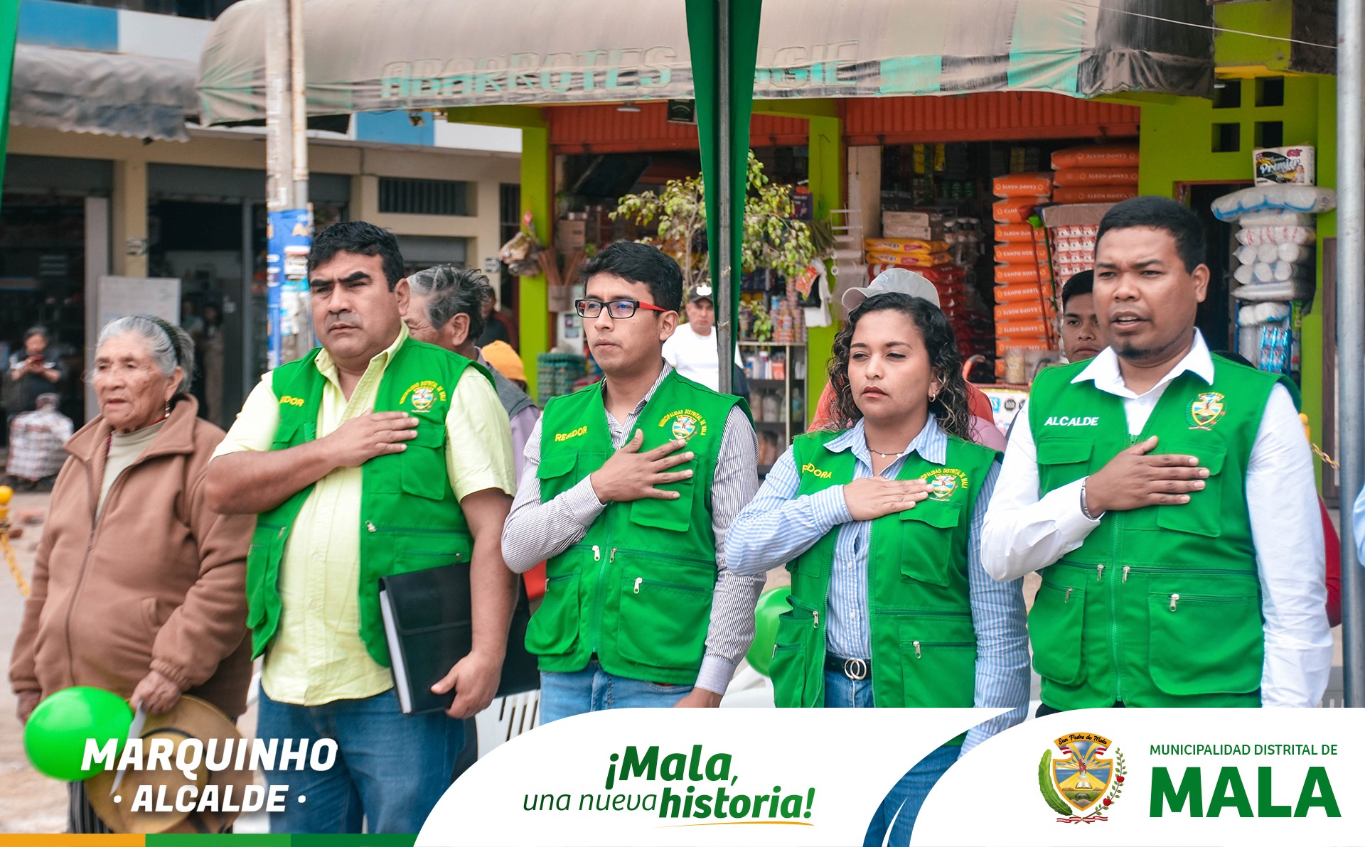 Colocación de Primera Piedra de la Obra de "Mejoramiento del Servicio de Movilidad Urbana en las Vías Locales de la Habilitación Urbana"