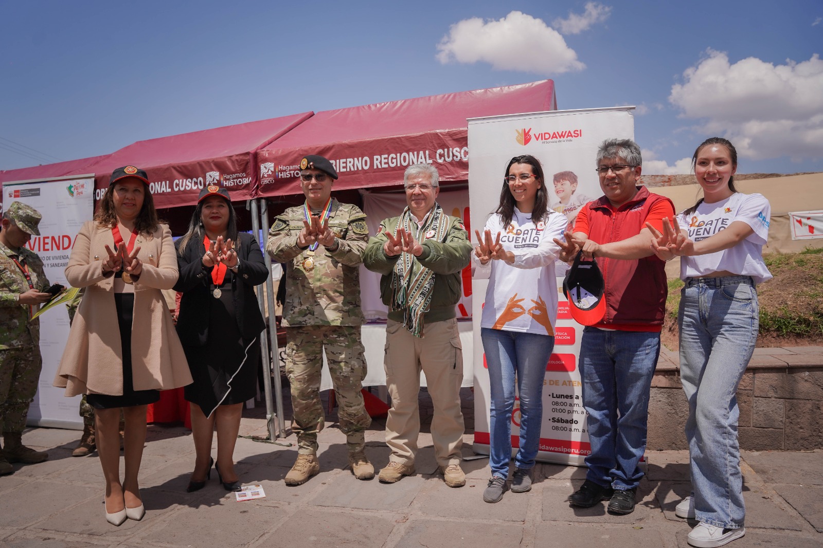 Presidenta de la Corte de Cusco participó en la ceremonia central en la Campaña Cívica Multisectorial organizada por el CCFFAA