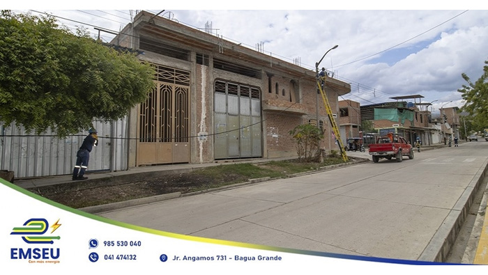 EMSEU S.A.C. optimiza el servicio eléctrico y mejorar los niveles de tensión en el sector de San Luis Bajo, Bagua Grande.