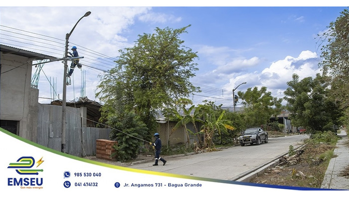 EMSEU S.A.C. optimiza el servicio eléctrico y mejorar los niveles de tensión en el sector de San Luis Bajo, Bagua Grande.