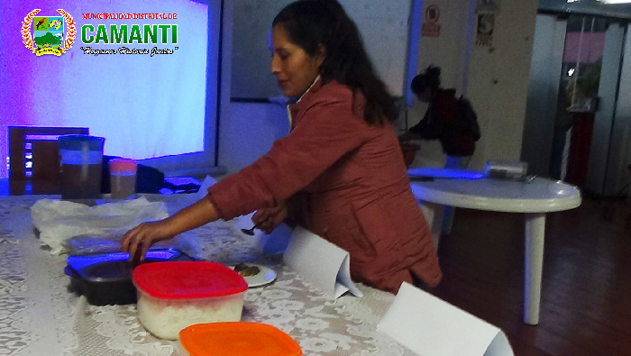Sesión demostrativa de preparación de alimentos ricos en hierro