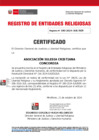 Vista preliminar de documento 180  ASOCIACION IGLESIA CRISTIANA CONCORDIA - CERTIFICADO-INSCRIPCION