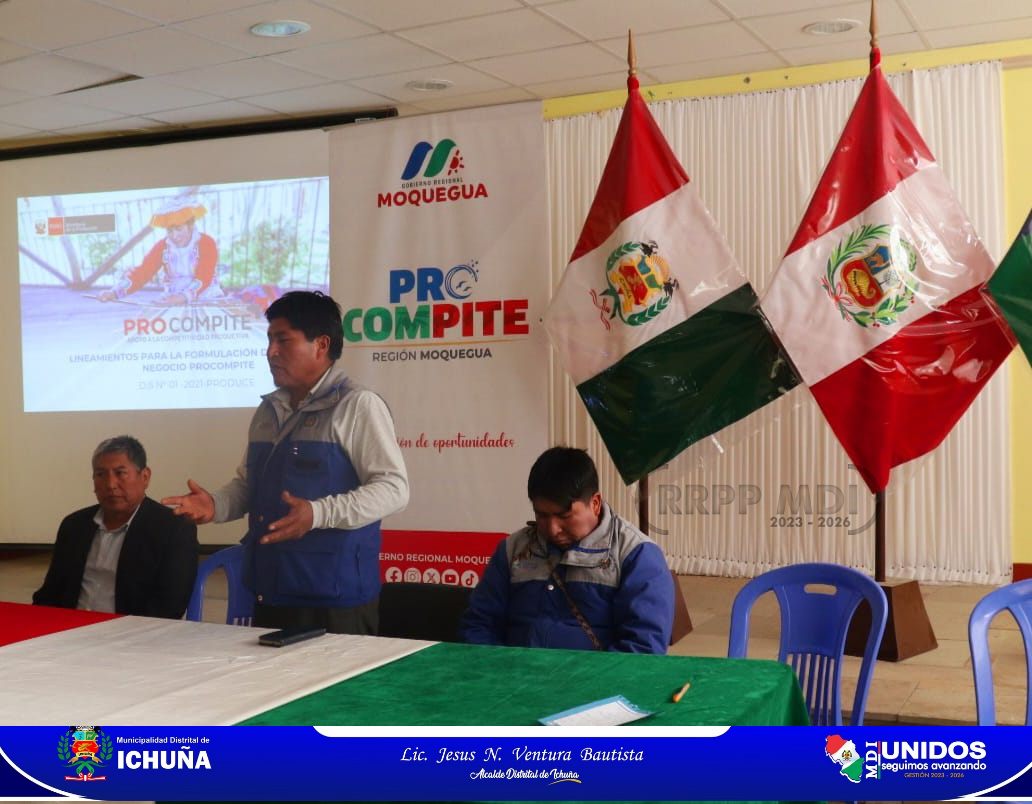 Agentes Económicos Organizados se Capacitan para el Proceso Concursable de PROCOMPITE del GORE