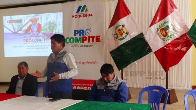Agentes Económicos Organizados se Capacitan para el Proceso Concursable de PROCOMPITE del GORE