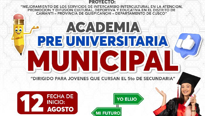 Academia preuniversitaria municipal en camanti abre sus puertas a la juventud