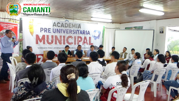 Apertura exitosa de la academia preuniversitaria municipal camanti 2024