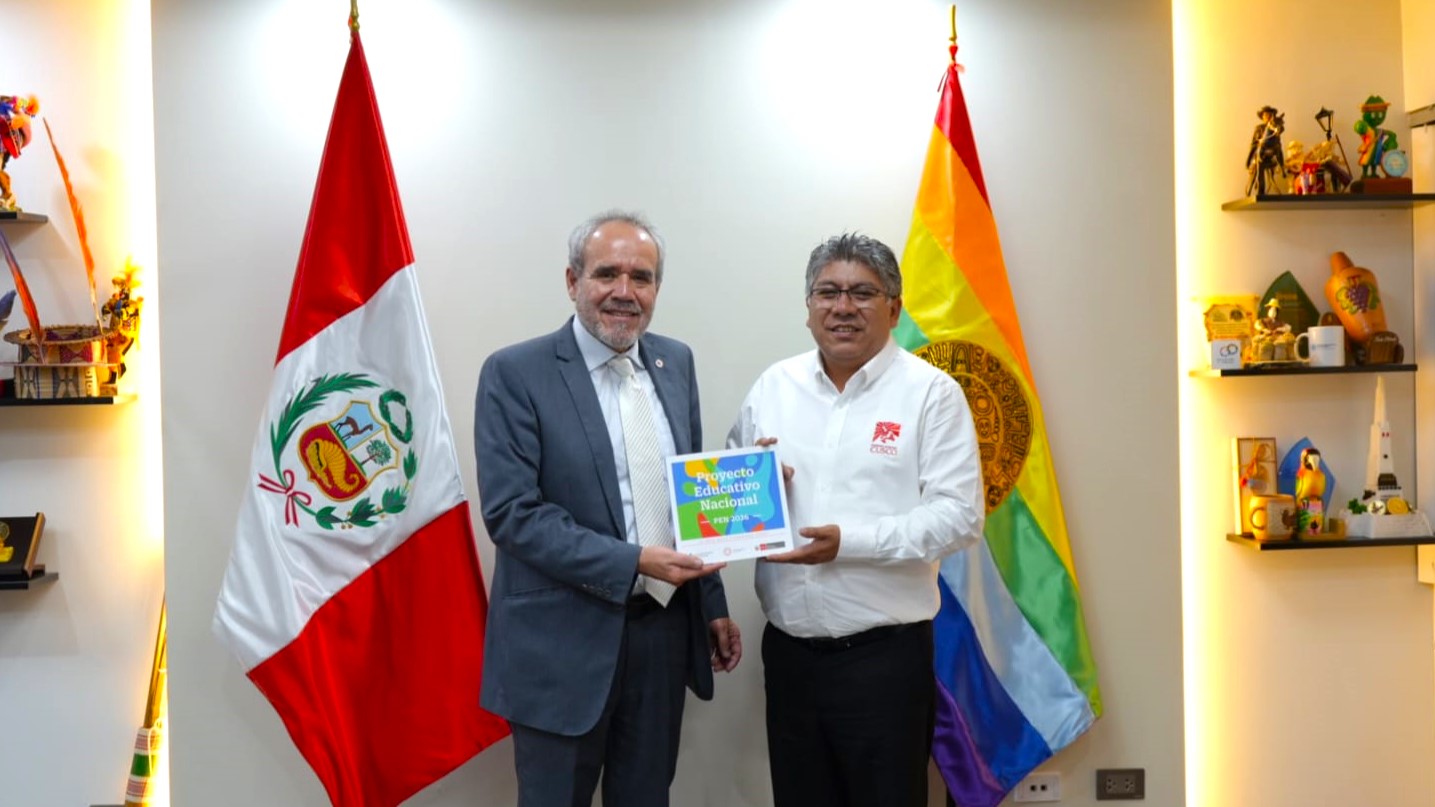 Gobernador del Cusco y presidente del CNE buscan impulsar Proyectos Educativos Regionales