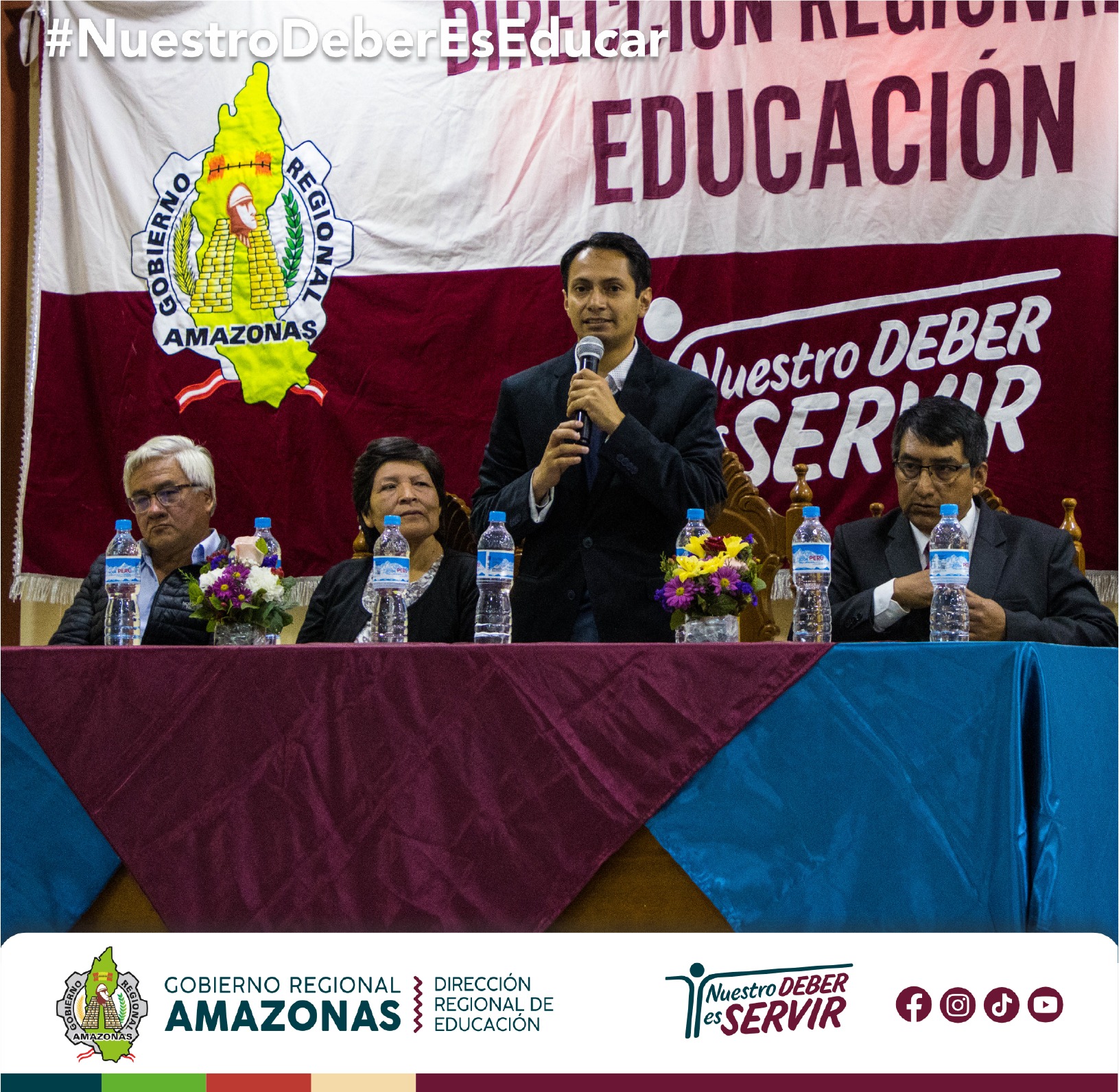 Directivos de la DRE Amazonas y UGEL con actores relacionados con los PRONOEI