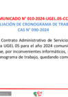 Vista preliminar de documento COMUNICADO10_CAS0090_AMPLIACION DE CRONOGRAMA