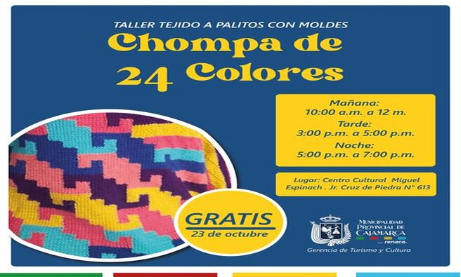 ποΈΓnete a este taller completamente gratuito y aprende la tΓ©cnica de Cusco, Puno y Ayacucho, con el maestro Roberto Villantoy Quispe. En este taller coorganizado por la Municipalidad Provincial de Cajamarca y albergado por el Centro Cultural Municipal Miguel Espinach.
π Turnos en la maΓ±ana, tarde y noche. Β‘No olvides traer un cuaderno y lΓ‘piz!
πππππππππππππ EN JR. CRUZ DE PIEDRA NΒ° 613 - FONDO EDITORIAL
π§΅ Perfecto para los amantes del arte y la tradiciΓ³n. π§΅
πββοΈΒ‘Con Joaquin RamΓrez, Cajamarca Renace!
