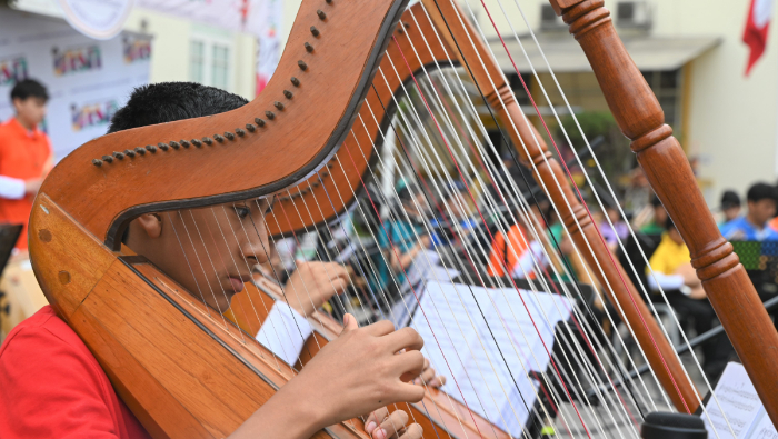 Sinfonía por el Perú deleitó con terapia musical a niños y adolescentes hospitalizados del INSN