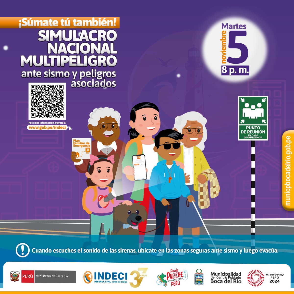 imagen participación de simulacro nacional multipeligro