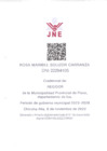 Vista preliminar de documento CREDENCIAL DEL REGIDOR - ROSA MARIBEL SOLIZOR CARRANZA