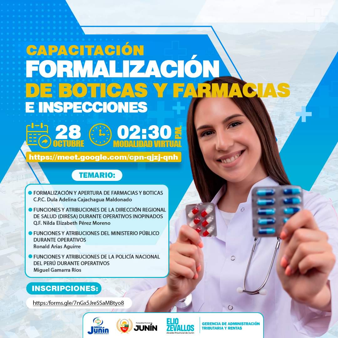 Información con una enfermera al costado.