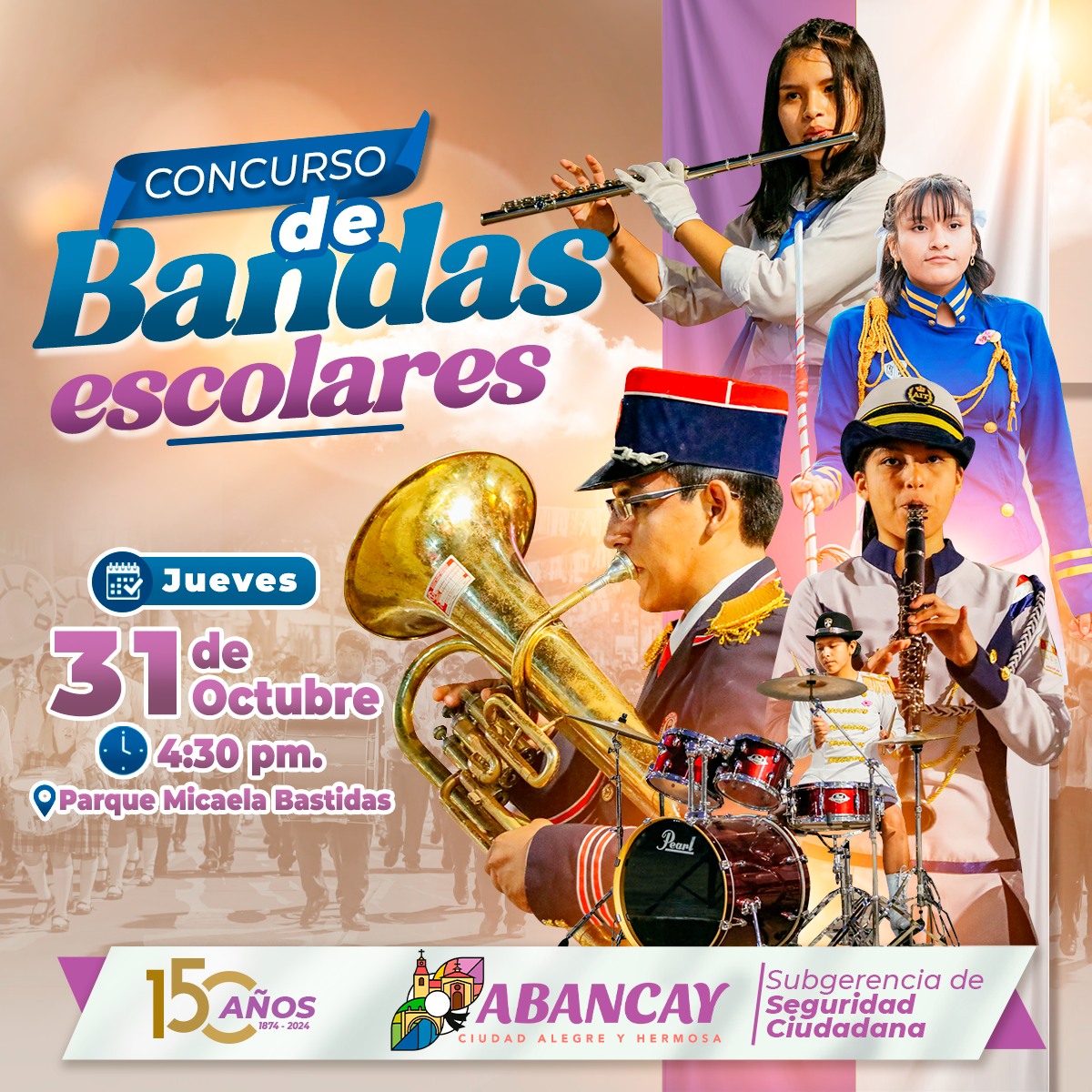 💯MPA Te Invita Al I Concurso De Bandas Escolares.