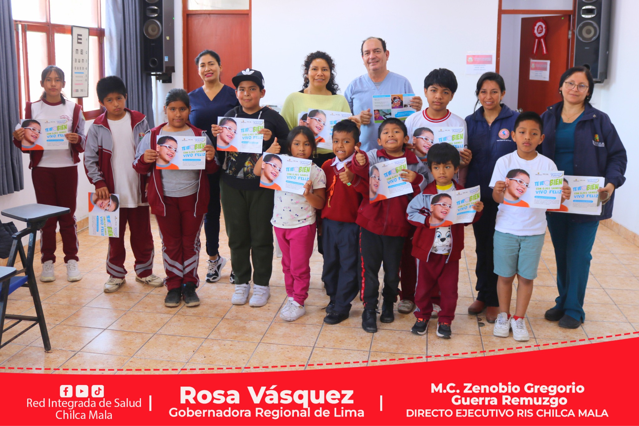 RIS Chilca Mala: Con éxito y gran expectativa se desarrolló la "Evaluación Oftalmológica" dirigido a menores de edad.